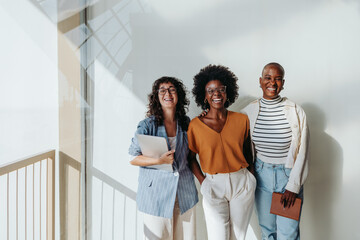 Successful diverse team of business people in a modern office