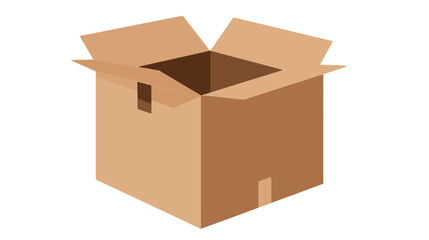 Cardboard box flat icon Recycling material. Vector 