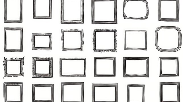 Collection of assorted frames for design projects