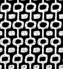 Vector illustration of a geometric pattern alluding to the boardwalk on Ipanema beach, Brazil.