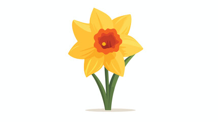 Check out this flat icon of a daffodil flower  flat