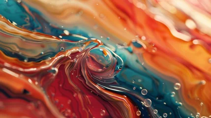 Fotobehang Artistry of a masterpiece the fluidity of colors a work of art © AlfaSmart