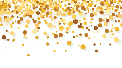 Confetti Background Gold Blank Sticker Design flat vector