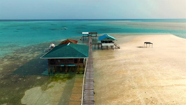 Aerial view of Balabac Island, Palawan, Philippines.