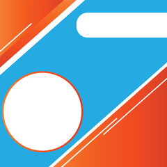 twibbon vector abstract with gradient orange and blue color