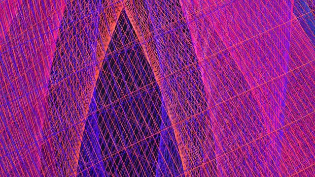 Futuristische Netzstruktur mit dynamischer Linienf&uuml;hrung in moderner &Auml;sthetik, Technologie- und Kreativprojekte in der digitalen Welt, 3D-Illustration, Wissenschaft, Forschung, Konstruktion, wei&szlig;