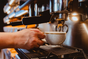 Kaffee Crema in der Bäckerei