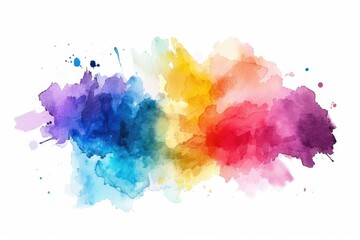 Obraz premium Colorful watercolor painting of a rainbow
