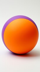 Orange and Purple Ball on White Background
