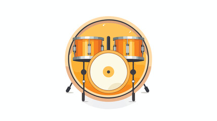Drum icon. View from the top. Musical instrument icon