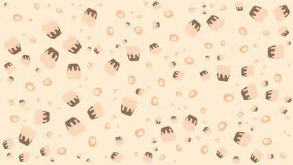 SEAMLESS HAND DRAWN CAKE AND BALLOON DOODLE BLOB SHAPES PATTERN TEXTURE COLORFUL TEMPLATE ABSTRACT BACKGROUND TRENDY DESIGN VECTOR