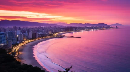 Afwasbaar Fotobehang Copacabana, Rio de Janeiro, Brazilië a city on the beach