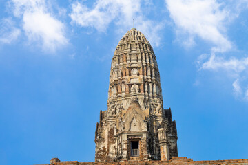 Wat ratchaburana or old temple in ayutthaya province, Beautiful Temple in Thailand