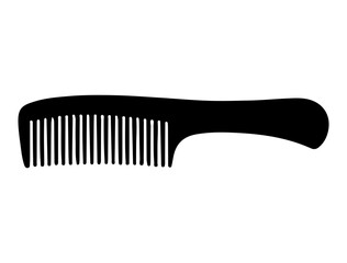 Comb silhouette vector art white background