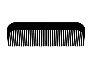 Comb silhouette vector art white background