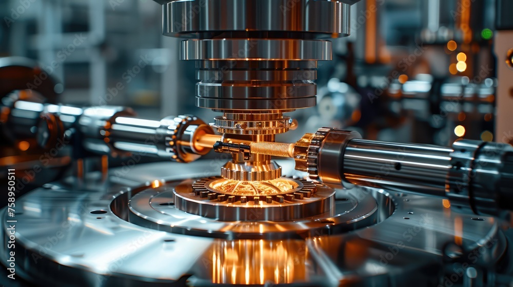 Poster hard drive shredding machines inner workings. generative ai.