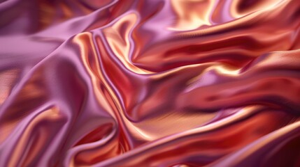 Obraz premium A luxurious sea of silk ripples in waves, with sumptuous folds capturing the dance of light and shadow in rich, satiny hues.