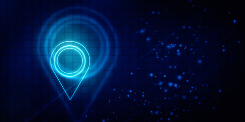 Obraz premium 2d rendering Red map pointer