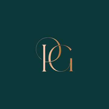 PG logo design. Vector illustration.