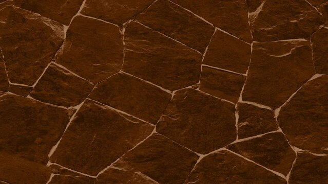 Stone wall texture brown background animation. Grunge backdrop overlay