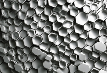 white rendering abstract wallpaper concept fashion Tech 3d Bright white hexagon wall