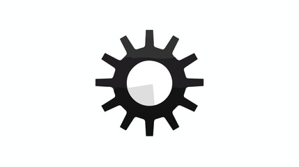 Gears on hand icon simple vector