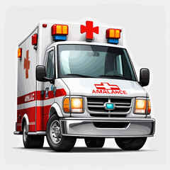 Ambulance Cartoon Logo Design Very Cool 