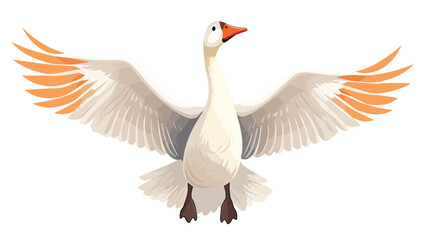 Goose. wings. Bird. Pets. animal. flat  flat vector