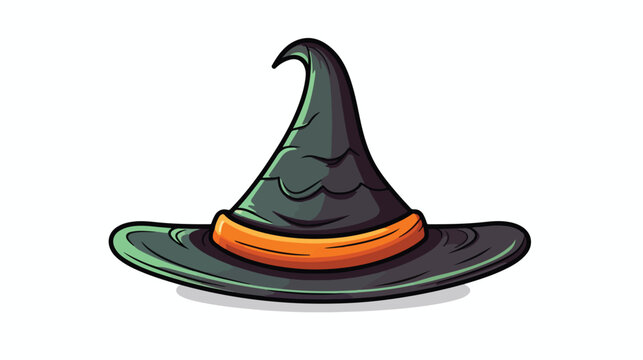 Hand drawn sticker cartoon doodle of a witches hat 