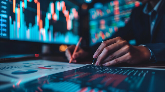 Background image for stock market analysis business