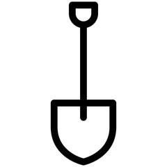 Minimal shovel icon for digging.