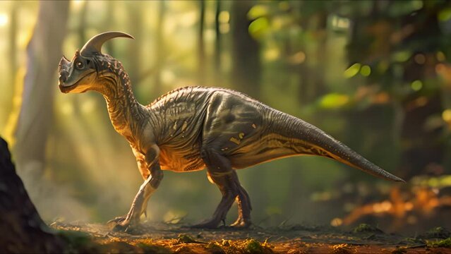 AI-generated dinosaurs in a prehistoric landscape. Perfect for educational materials, scientific publications, and digital art. The concept of time when dinosaurs ruled the Earth.