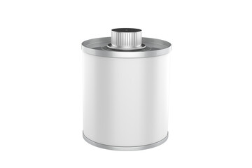 Metallic Tin Can Mockup Isolated On White Background. 3d illustration