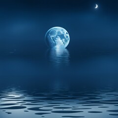 moon in the sea
