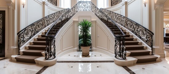 two stairs in the interior of the palace