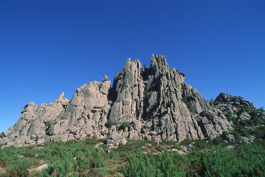 Granite formations on the Limbara, Mount Limbara, Tempio Pausania, Gallura, Sardinia, Italy