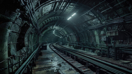 Fototapeta na wymiar Underground Subway Build