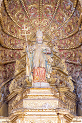 Fototapeta na wymiar religious figure inside the Royal and parish church of São Pedro.
