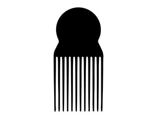 Comb silhouette vector art white background