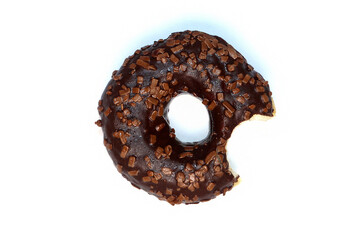 perfect chocolate donut on a white background