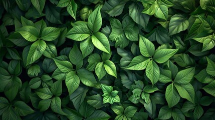 Seamless Pattern with Leaves 8K Realistic Ligh