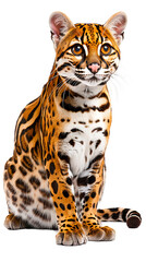 Close-up of Ocelot - Cut out, Transparent background