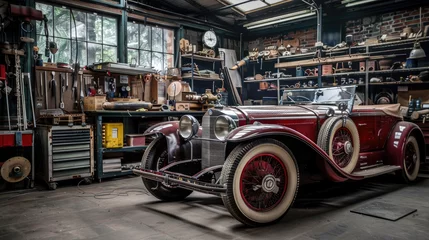 Photo sur Plexiglas Voitures anciennes Vintage Car Restoration