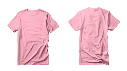 Pink t-shirt mockup - Cut out, Transparent background