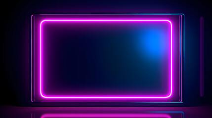 Color neon banner frame graphic