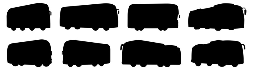 Bus londra silhouette set vector design big pack of illustration and icon - obrazy, fototapety, plakaty