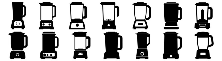 Blender kitchen silhouette set vector design big pack of illustration and icon