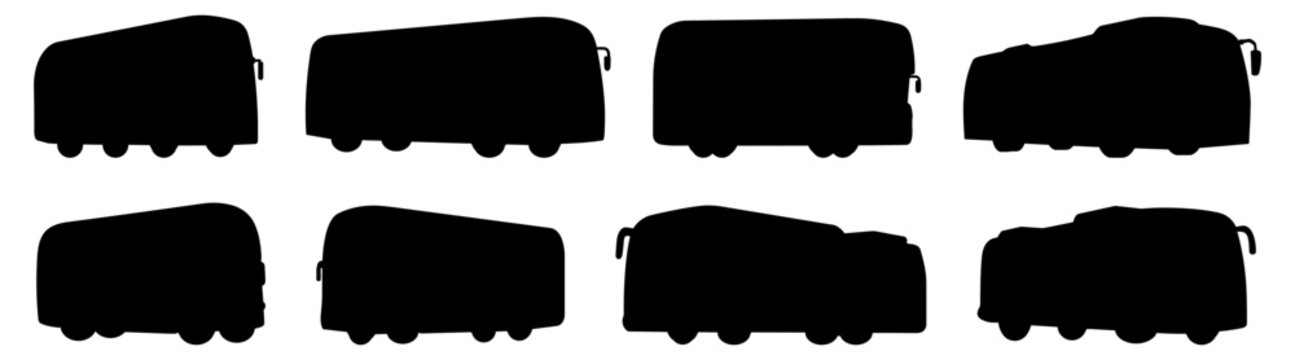 Bus londra silhouette set vector design big pack of illustration and icon