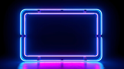 Color neon banner frame graphic