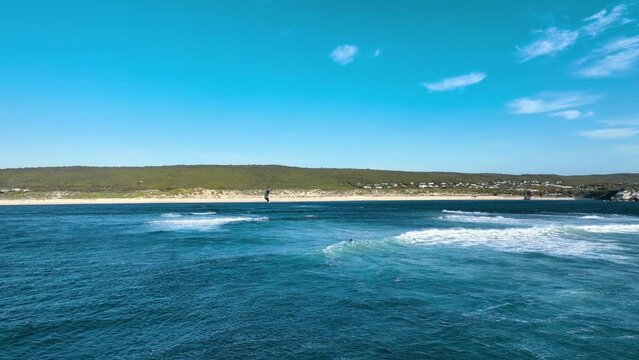 Aerial view of Gnarabup beach, Western Australia.